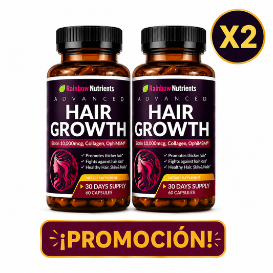 Suplemento de Biotina para el Crecimiento del Cabello X2