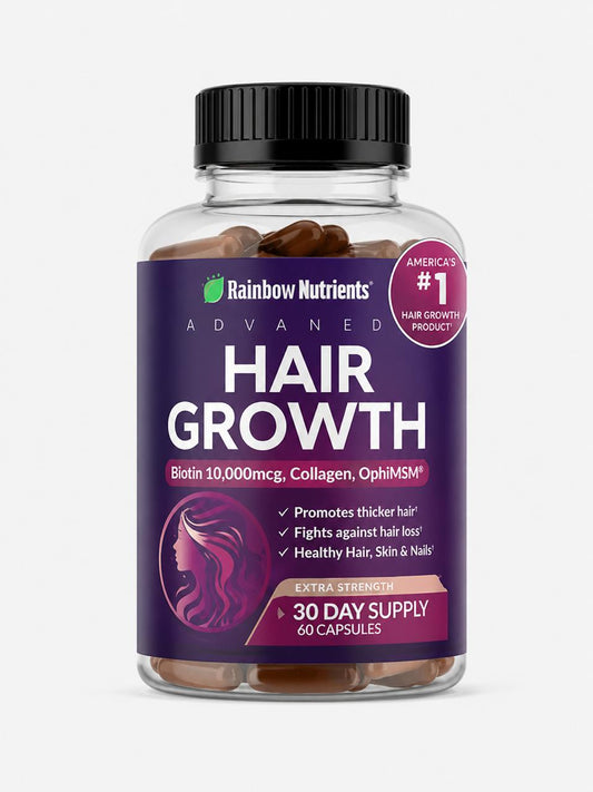 Suplemento de biotina para el crecimiento del cabello 2x1